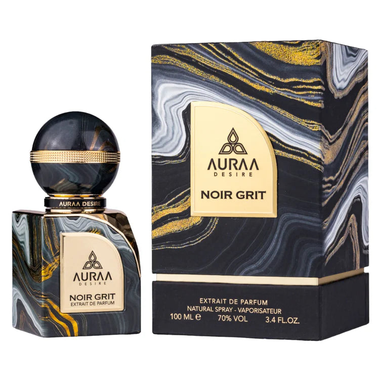 Noir Grit by Auraa Desire - Extrait de Perfume Unisex - 100 ml
